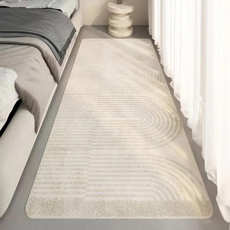 Carpet Bedroom Wabi-sabi Style Ins Bedside Blanket Bed In Front of the Long Strip Living Room Coffee Table Window Cushion