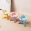Ceramic Feeding Bowl for Dogs & Cats, Whisker Friendly Kitten Food Water Dish, Wide Shallow Pet Feeder Plate for Dry Wet Food