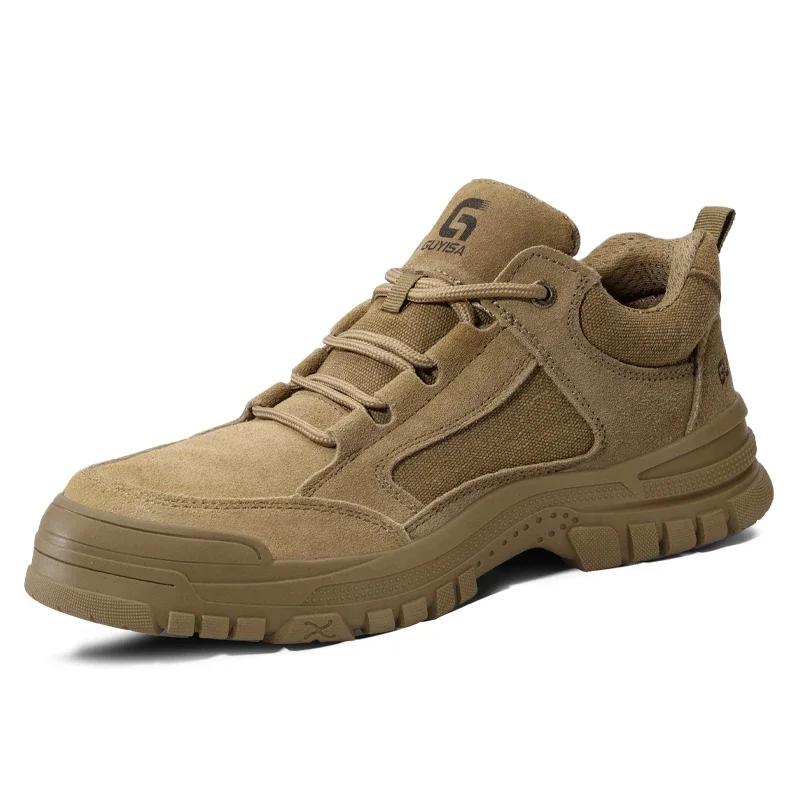 Welding Safety Shoes - Anti-Scald Steel Toe Boots for Men/Women, Anti-Smash & Puncture Proof, Wear-Resistant Suede Work Shoes