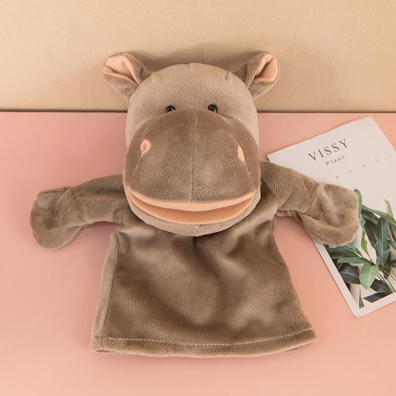 Hand puppet toy animal gloves mouth action plush doll
