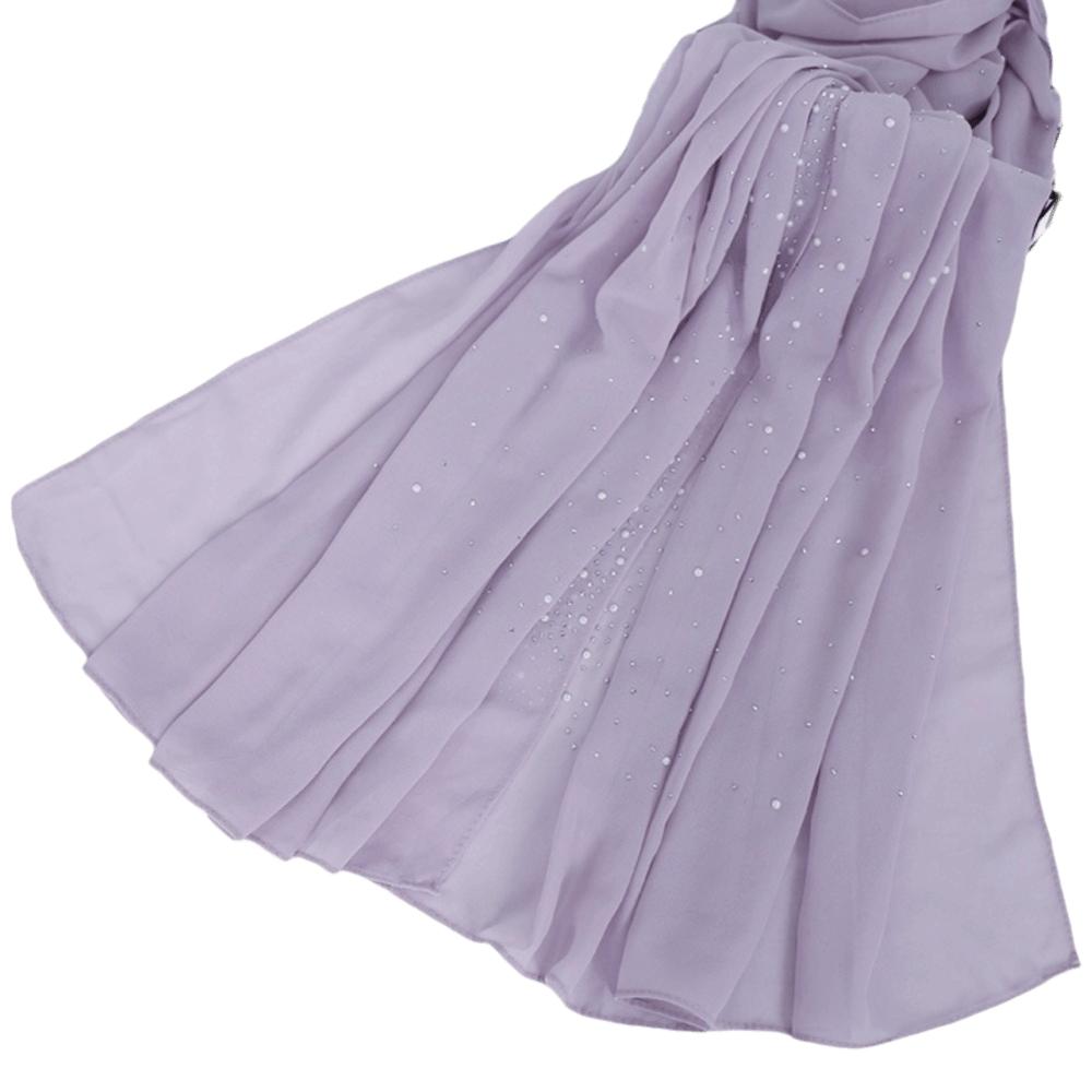 Dustproof Islamic Turban Headband 180*70cm Head Wraps Fashion Beads Shawls  Party Decor