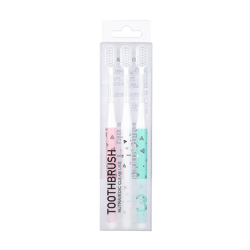 

Японская зубная щетка с маленькой головкой для взрослых с мягкой щетиной - мультяшный дизайн для мужчин и женщин