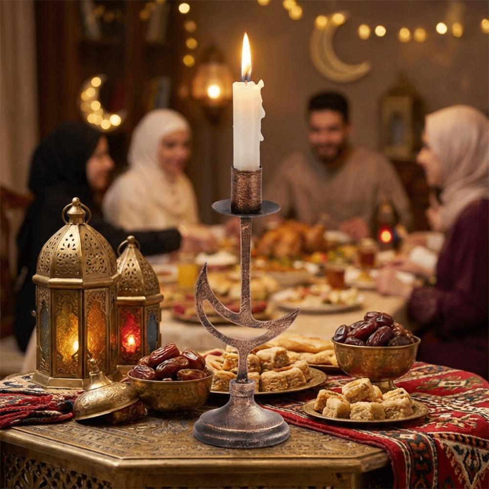 Romantic Stars Candle Holder Vintage Hollow Candle Holders Candlestick Ornament Candlelight Dinner