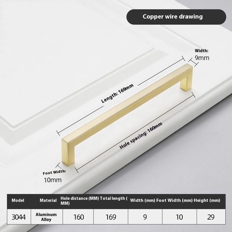 10-33Cm Black Cabinet Handles Stainless Steel Square Closet Drawer Cupboard Pulls Bathroom Door Knobs Furniture Kitchen Handle