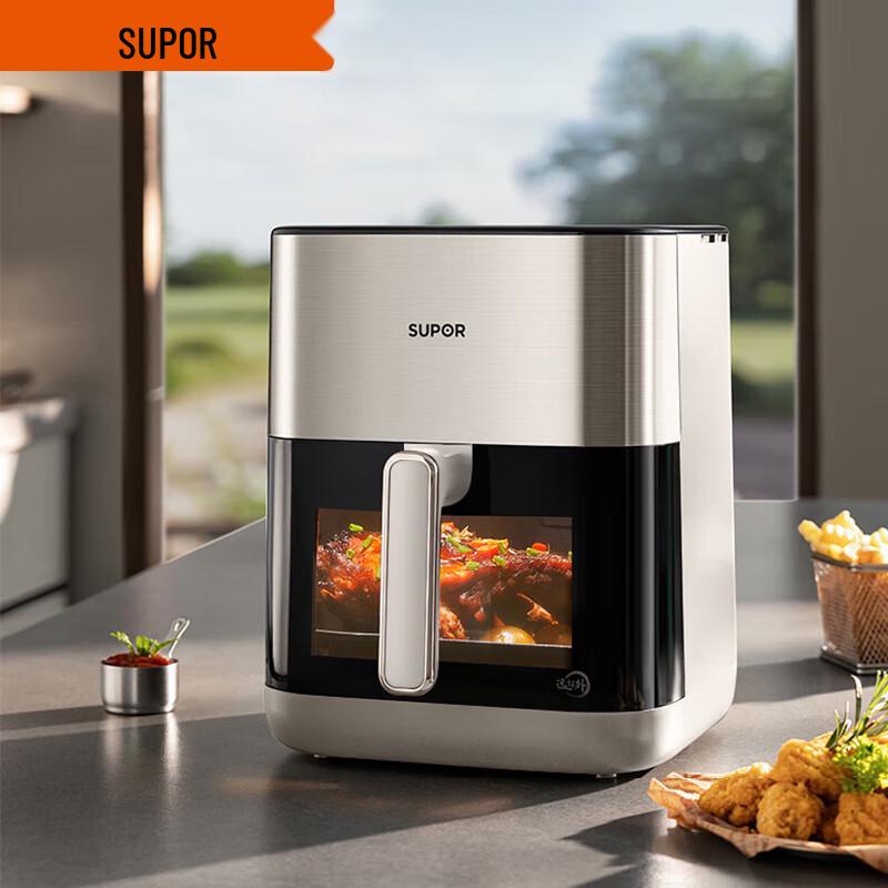 SUPOR 6L Visible Digital Air Fryer CN plug (adapter included)