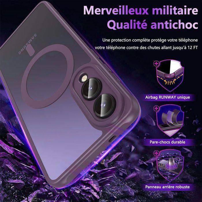 Coque de protection - BOOLING - Samsung Galaxy S25 Edge - Violet - Protection caméra - 2 verres trempés