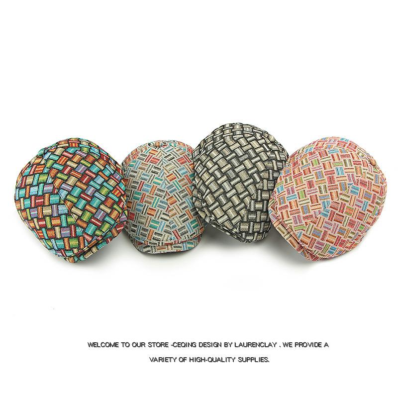 Women's Six-Piece Beret British Vintage Newsboy Cap Paintsman's Hat Men's Progressive Hat