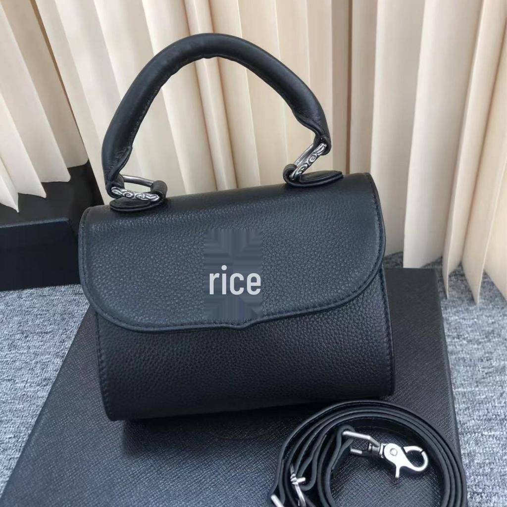 Celebrity Style Genuine Leather Crossbody Handbag - Top Layer Cowhide, High-End Streetwear Accessory