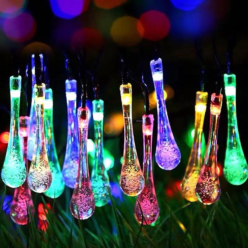 Battery Box Powered LED Water Drop String Lights 80/40/20/10LED Christmas Garland Wedding Birthday Party Fairy Room Decor