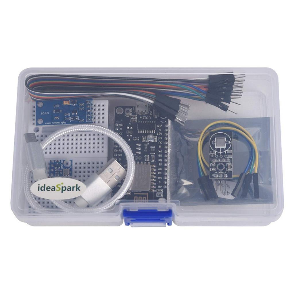 ESP8266 Weather Instrument Kit Weather Station,DHT-11 BMP-180 BH1750 Sensor NodeMCU 0.96'' OLED Board for Arduino IoT Starter