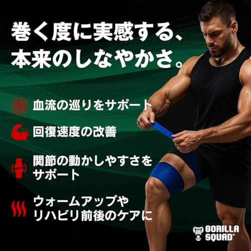 GORILLA SQUAD Gorilla Floss Bands, Green and Blue, Set of 2, 250cm x 5cm