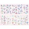 10 Sheetsset Children'S Colorful Glitter Tattoo Stickers Cartoon Animal Unicorn Butterfly Temporary Fake Tattoos Kids Gift