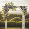 2 Pieces Wedding Arch Flowers Silk Artificial Flower Swags Trailing Floral for Brides, Welcome
