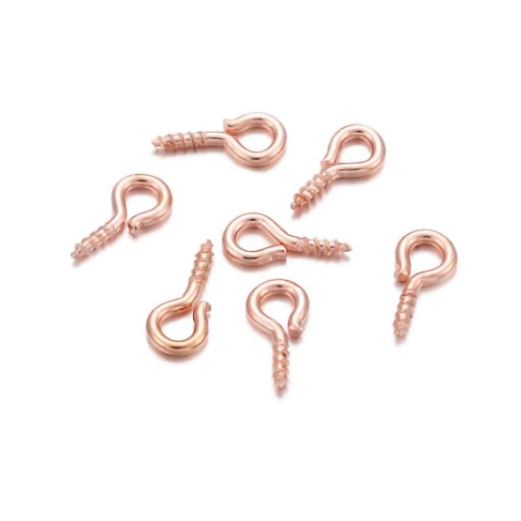 200Pcs Eye Hooks Finely Polished Hand Made Pure Color Small Screw Eye Pins for Jewelry Making DIY Crafts