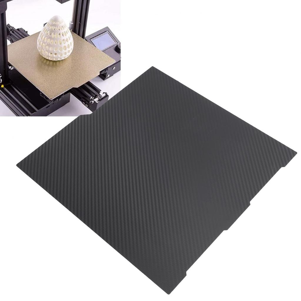 Flexible Build Plate Texture PEI Smooth PET Carbon Fiber Double Side Print Bed 256x268mm 3D Printing Platform for Kobra 3