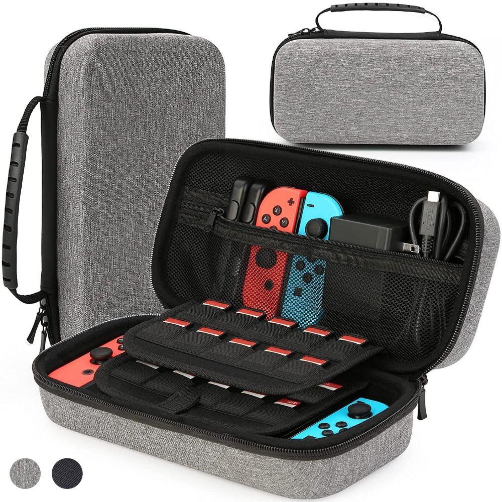 

EVA Handheld Console Storage Bag Shockproof Handbag Carrying Case for Nintendo Switch Oled чорний