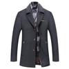 Autumn and Winter Men's Woolen Coat, Fashion Scarf Woolen Men's, Piled and Thickened Woolen Coat