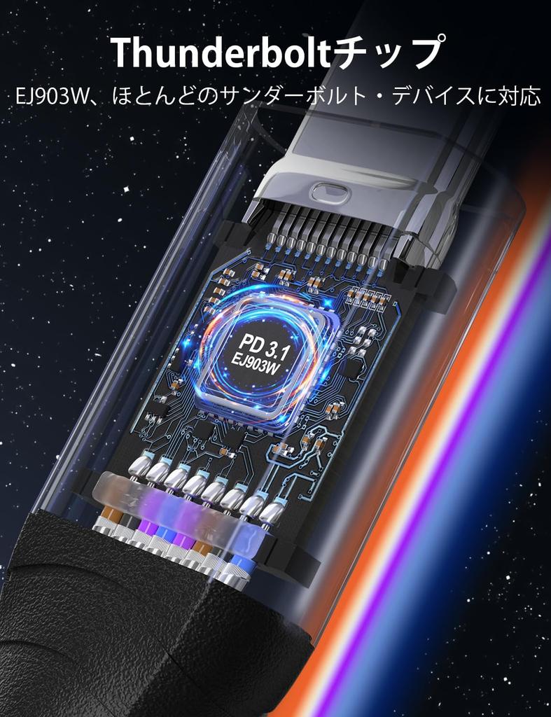 XAOSUN USB4 Thunderbolt 4 Fast Video Compatible with MacBook iPad and Multiple Gray Cable, Compatible, L-Shaped, 240W, PD3.1 Charging, USB-IF