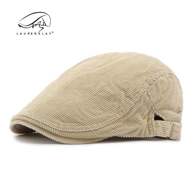 Autumn and Winter New Style Big Size Corduroy Berets Hat Men Women British Retro Painter Hat Casual Vintage Forward Hat Ivy Cap