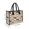 Autumn Cat Pumpkin Printed Canvas Tote Bag Casual Daily Shoulder Handbag for Shopping Travel