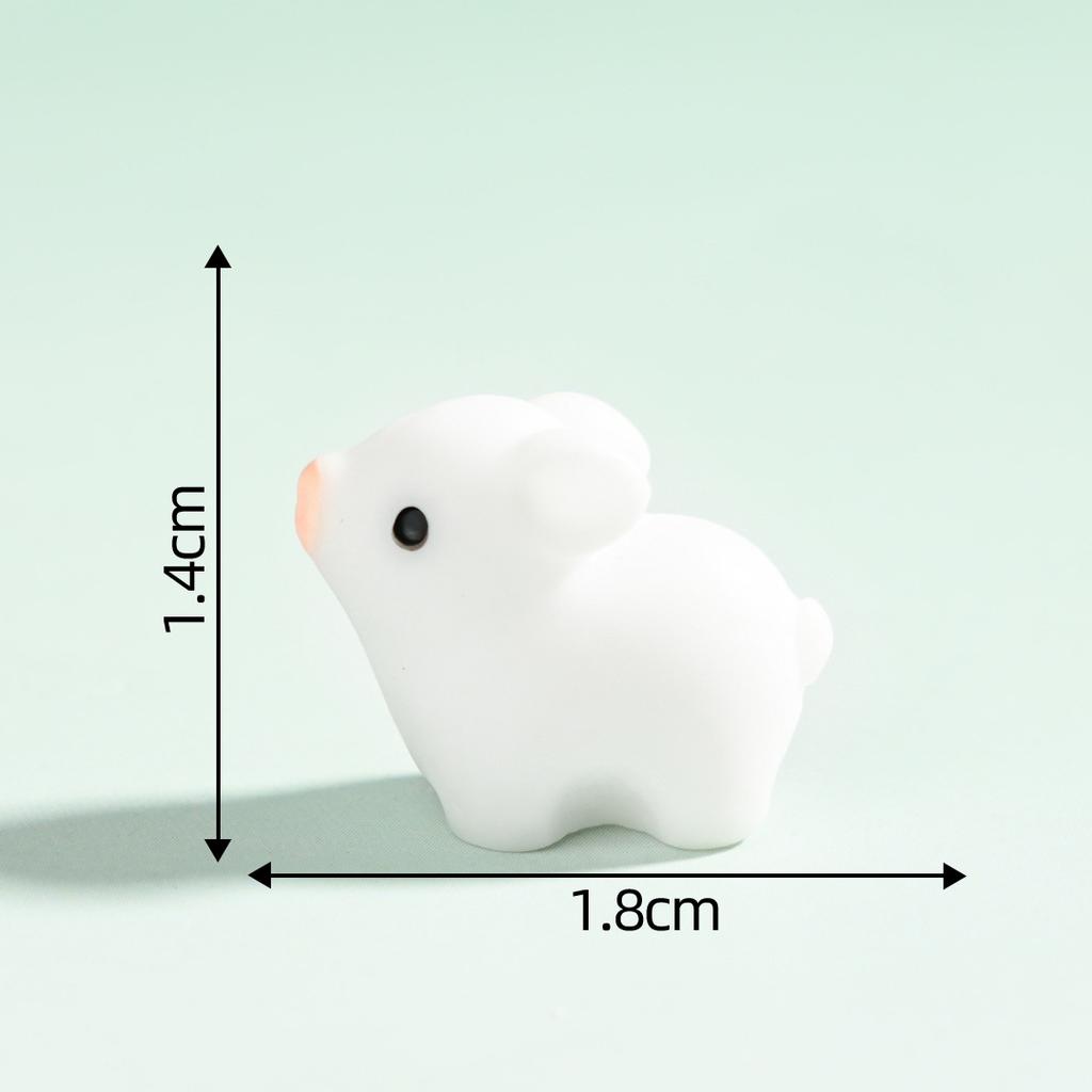 10-100PC Micro Pig Figurine Resin Ornaments Miniature Model Mini Animal Statue Bonsai Decoration Garden DIY Dollhouse Home Decor