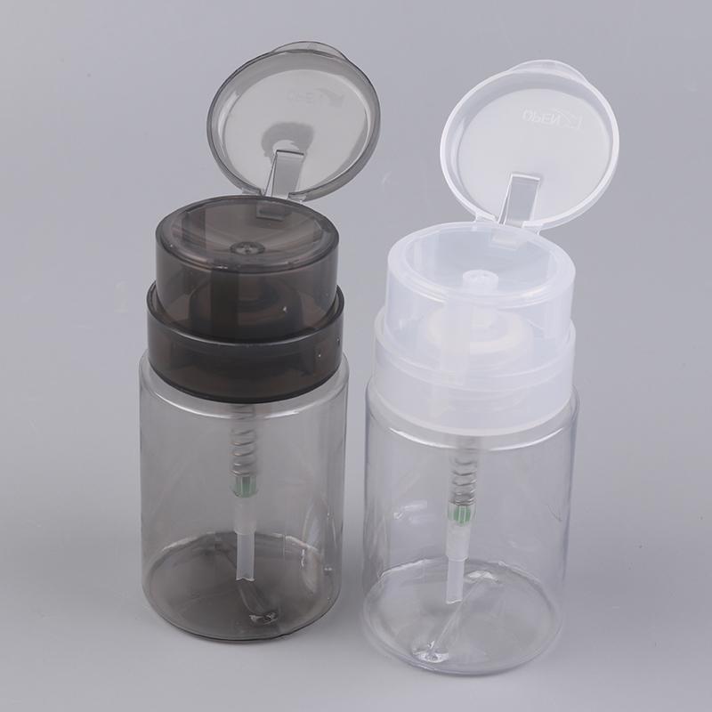 Nail Refillable Bottles Empty Press Pump Dispenser Nail Art Polish Remover Cleaner Makeup Bottle Manicure Tool