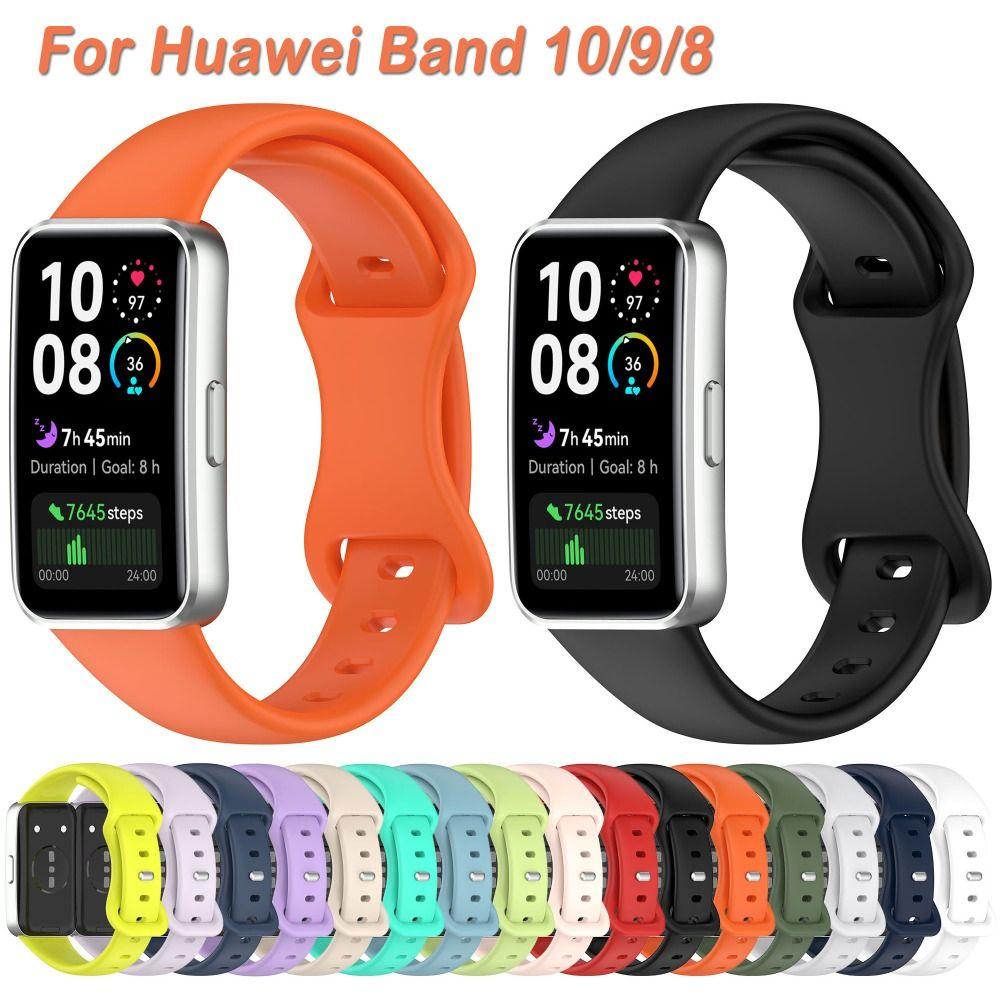 Soft Replacement Silicone Watch Strap Adjustable Smart Watch Accessories Wristband Colorful Bracelet for Huawei Band 10/9/8