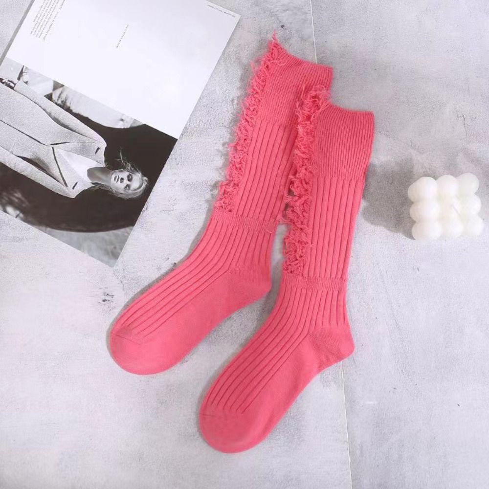 

Cotton Mid Tube Socks Gothic Leggings Women Soft Hollow Mesh Stockings Streetwear серый/чёрный
