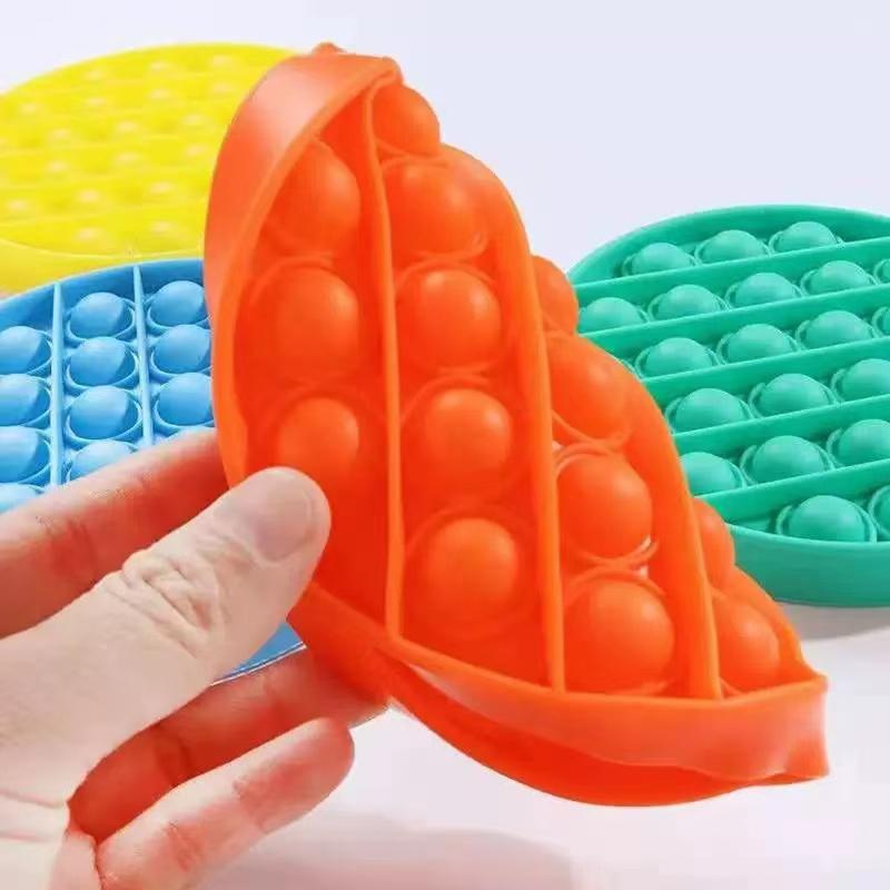 3Pcs Silicone Bubble Sensory Fidget Stress Relief Adhd Autism Anxiety Therapy Kids Toys Classroom Prizes Birthday Gifts