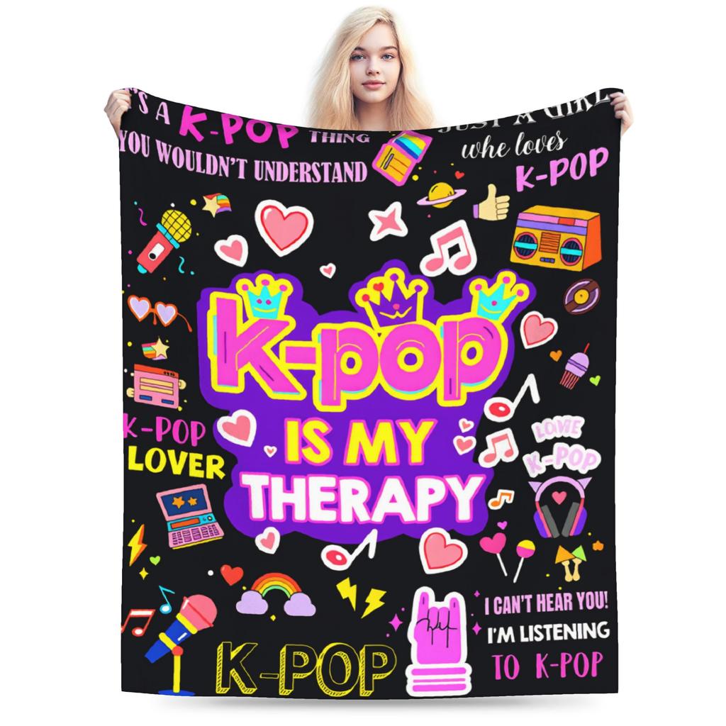 K-Drama K Pop Korean Blanket Quality Super Warm Throw Blanket Winter Child Home Decor Funny Bedspread
