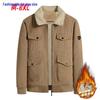 Men's Plus Size Winter Corduroy Lambswool Jacket - Warm Lapel Workwear Coat for All Ages