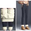 Women's Color Plus Velvet Warm Elastic Leggings High Waist Cotton Pants