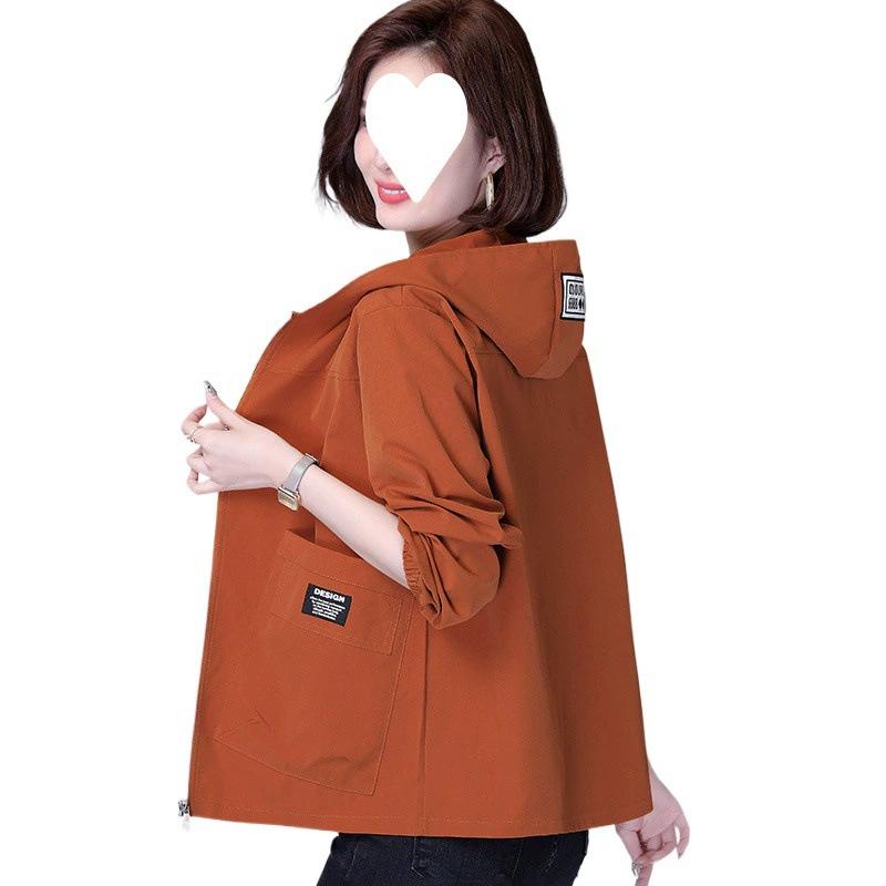 Hooded Short Jacket Women's Spring and Autumn Casual Loose Western Style Age-reducing Jacket