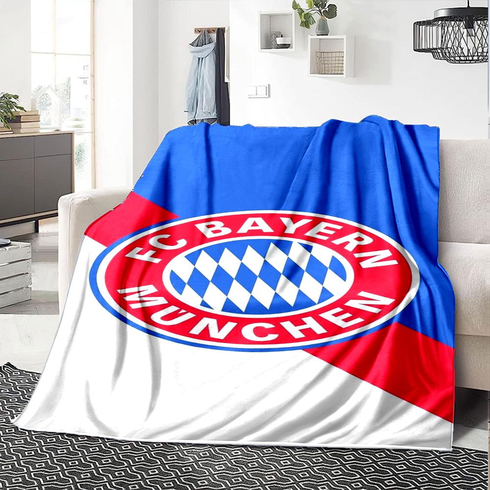 Bayern Munich Theme Printed Blanket - Perfect for Couch, Bed, Travel & Outdoor Use | Machine Washable, Cozy & Durable.