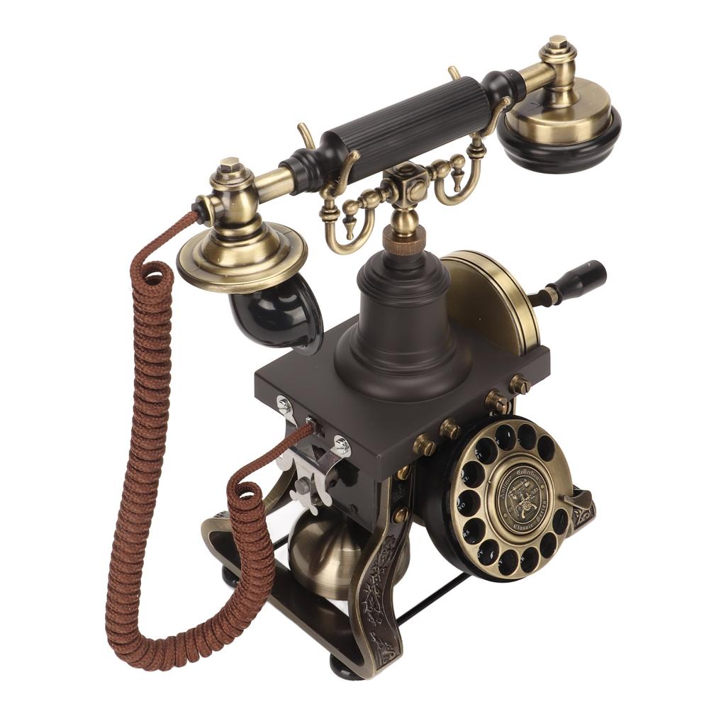 Antique Telephone Retro Vintage Rotary Dial Old Fashion Corded Landline Telephone for Home Home Accessories