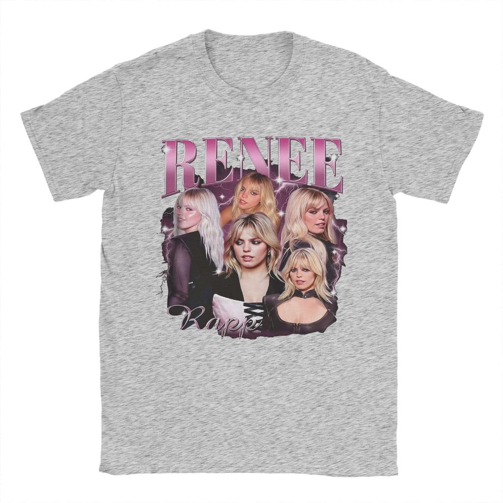 Renee Rapp 90s T Shirt for Unisex Pure Cotton Funny TShirt Round Neck Tee Shirt Short Sleeve Clothes Printed