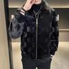 Men's Winter Golden Imitation Mink Fur Coat