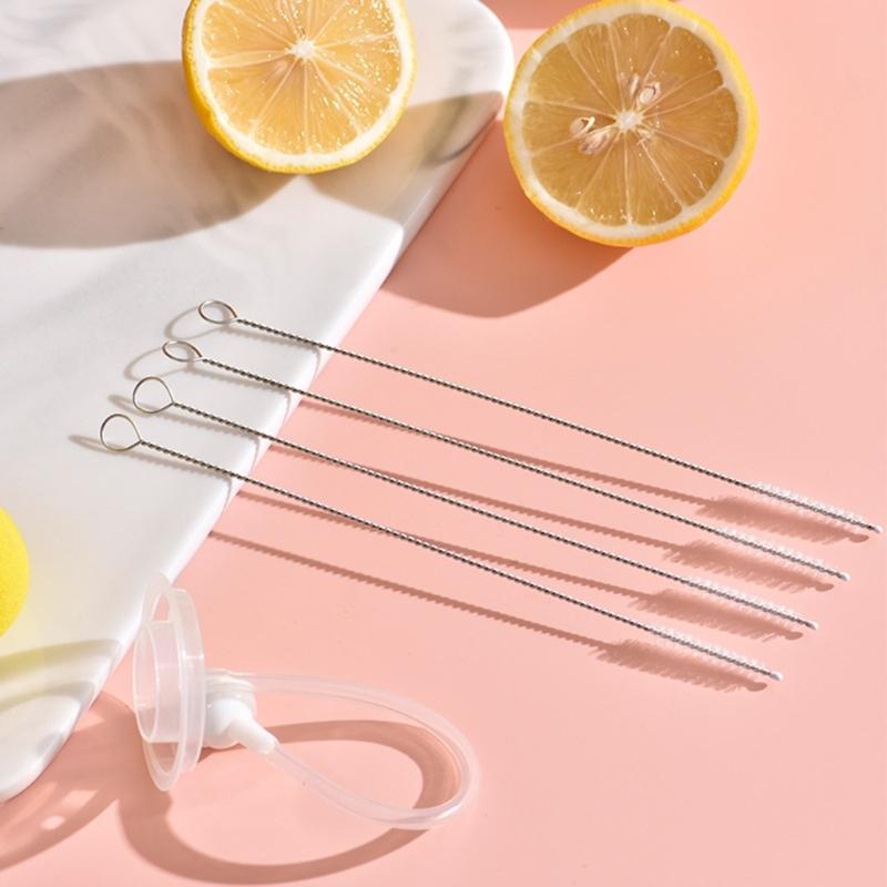 Nylon Bottle Straw Household Cleaning Brush Set Kitchen Cleaning Brushes Tube Bottle Straw Washing Cleaner