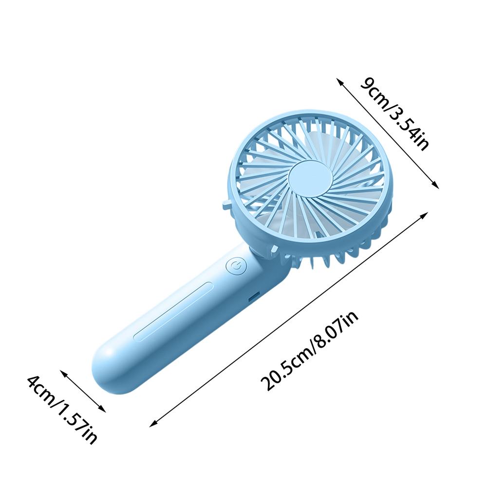 Hand Held Fan USB Rechargeable Foldable Fan Cooling Personal Handheld Fan Adjustable 3 Gear Low Noise Feature Cooling Fan