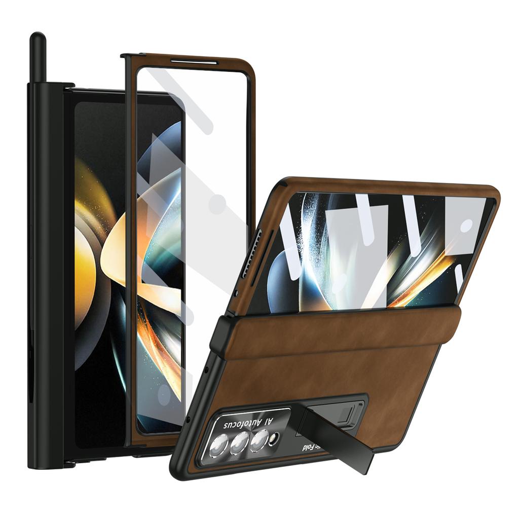 Anti-Shock S Pen Holder Full Protection Case for Samsung Galaxy Z Fold 4 Fold3 Fold 3 Fold4 Zfold4 5G Zfold3 Tempered Glass Film