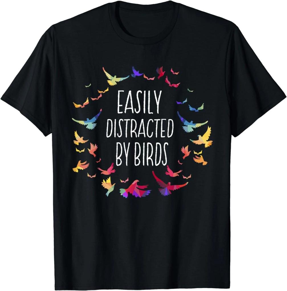 Easily Distracted by Birds - Bird Lover Birder Gift Unisex T-Shirt