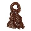 Cotton Linen Texture Wave Point Scarf Retro Print Wrinkle Twisted Pleated Scarf Long Pleated Thin Scarf Print Dots Scarf