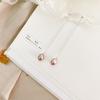 Natural Freshwater Pearl Earrings, Long Tassel Showing Face, Thin Ear Hooks, Light Luxury, Simple and High-end Earrings.
