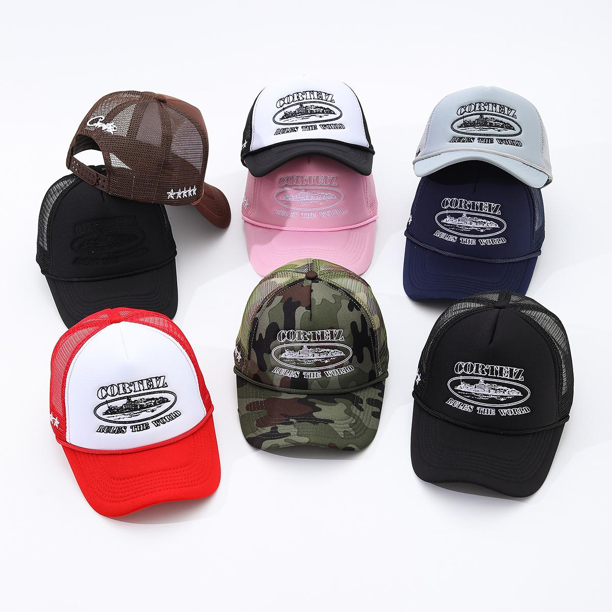 Charm Clothings Women's Camouflage American Trendy Alcatraz Truck Hat Summer Embroidery Sunshade Baseball Cap Street Trend Mesh Cap Cap Cap Cm