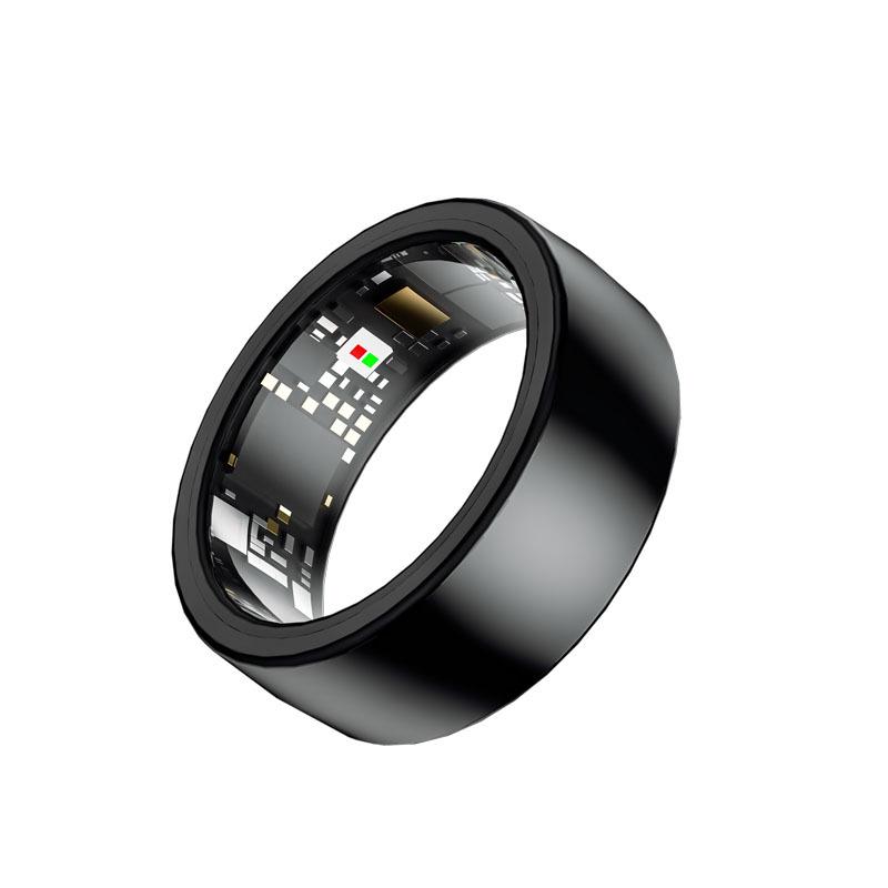 Waterproof Smart Ring with Heart Rate, Blood Oxygen, Sleep & Stress Monitoring, Includes Charging Case.