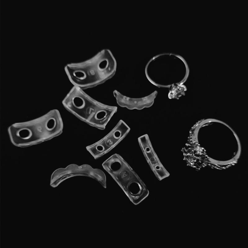 8/12 Stück Ringanpassungspads Set Ringgrößenversteller Transparentschutz Straffer Lose Ringe Verkleinerer Schmuck Größenänderungswerkzeuge