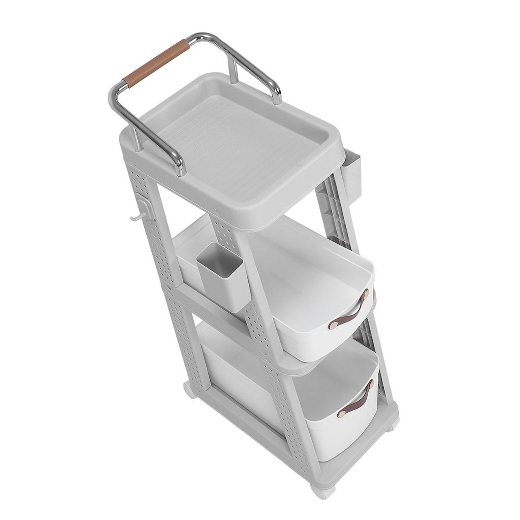 Rolling Utility Cart with Wheels Multi Functional Storage Trolley for   Living Room Kitchen Movable Storage