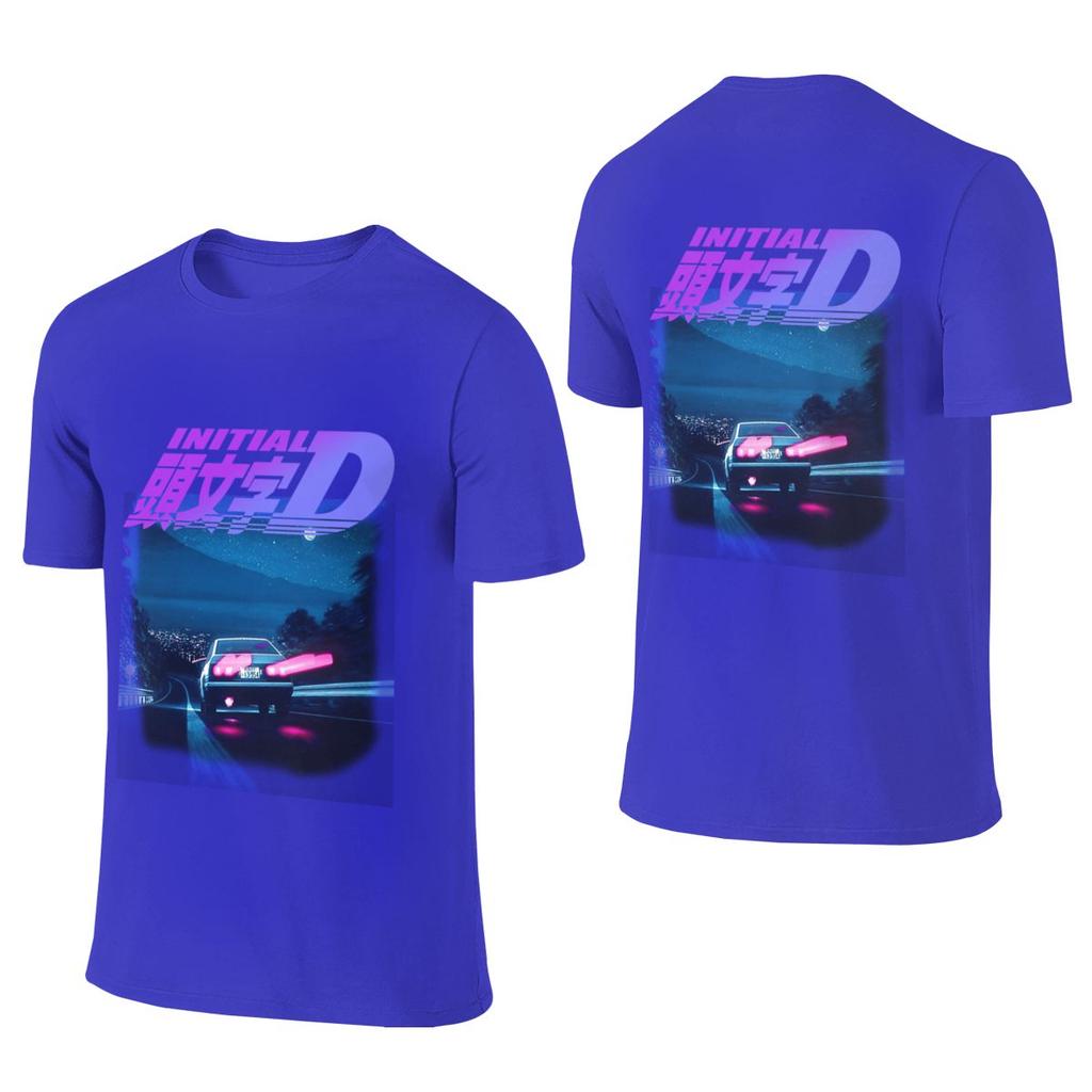 Initial D Neon Ae86 Salt Style Reversible Tshirt Light Minimalism Lazy Feeling Cotton Tee