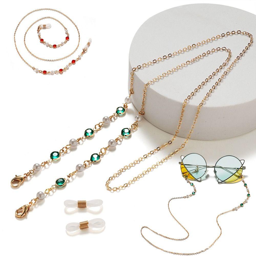 1PC Pearl Beaded Eyeglasses Chain Alloy Sunglasses Lanyard New Glasses Strap Fashion Accessory