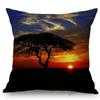Africa Sunset Breathtaking View Scenery Art Gallery Decorative Throw Pillow Case African Animal Giraffe Elephant Cushion Cover
